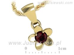 Granat w złotej zawieszce - elegancja na co dzień - w16218zgr