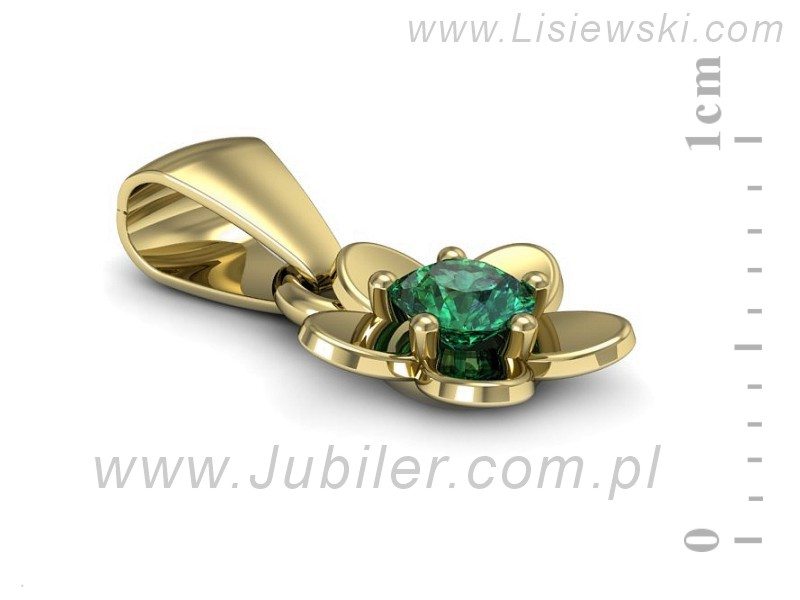 Szmaragd w złotej zawieszce - elegancja bez granic - w16218zsm - 2