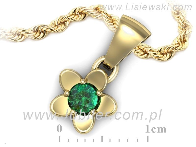 Szmaragd w złotej zawieszce - elegancja bez granic - w16218zsm - 3