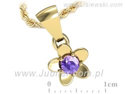 Złota zawieszka z tanzanitem - elegancja codziennie - w16218zt