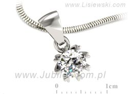 Złota zawieszka Wisiorek z brylantem białe złoto - w16307b