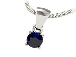 Elegancka Złota zawieszka z szafirem złoto 585 - w16312bsz