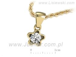 Złota zawieszka Wisiorek z brylantem żółte złoto - w16386z