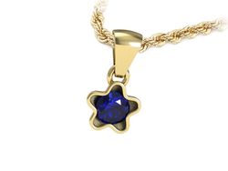 Zawieszka gwiazda z szafirem - kwintesencja elegancji - w16386zszc