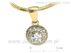 Złota zawieszka Wisiorek z brylantami żółte złoto - w16563z
