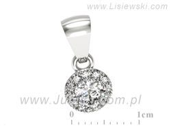 Złota zawieszka Wisiorek z brylantami białe złoto - w16598b