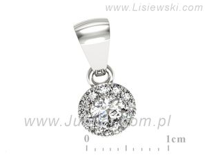 Wisiorek z diamentami w białym złocie