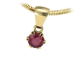 Złoty wisiorek z rubinem - elegancja i styl - w16603zr