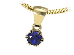 Złota zawieszka z szafirem - symbol elegancji - w16603zszc