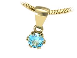 Złota zawieszka z topazem - ponadczasowa elegancja - w16603ztp