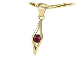 Zawieszka z rubinem - elegancja od Lisiewski jubiler - w16633zr