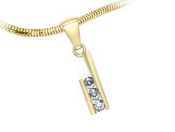 Złota zawieszka Wisiorek z brylantami żółte złoto - w16705z