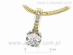 Wisiorek z brylantami z żółtego i białego złota - w16779zb