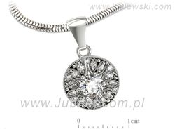 Złota zawieszka Wisiorek z brylantami białe złoto - w16784b