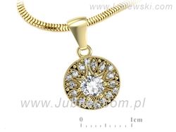 Złota zawieszka Wisiorek z brylantami żółte złoto - w16784z
