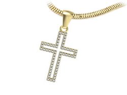 Krzyżyk z cyrkoniami - złoty symbol twojej wiary - w20000zc