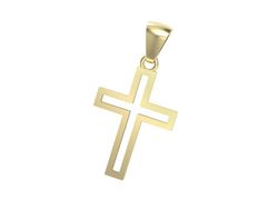 Elegancka zawieszka złoty krzyżyk 14k od Lisiewski - w20001z