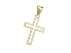 Złoty krzyżyk 14k - subtelny symbol elegancji i wiary - w20001zmp