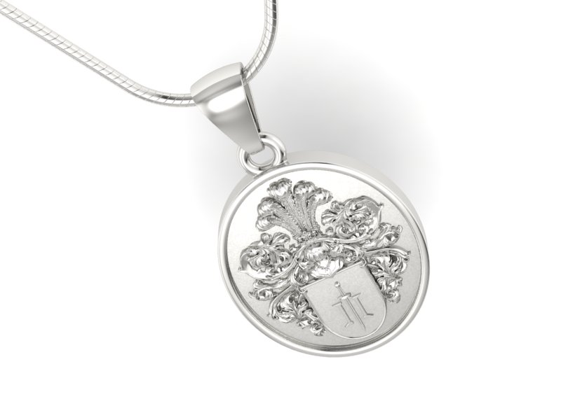 Wisiorek z herbem ekskluzywna biżuteria heraldyczna - w2031b - 3