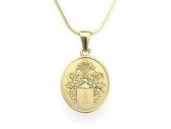 Wisiorek z herbem ekskluzywny złoty symbol tradycji - w2031z