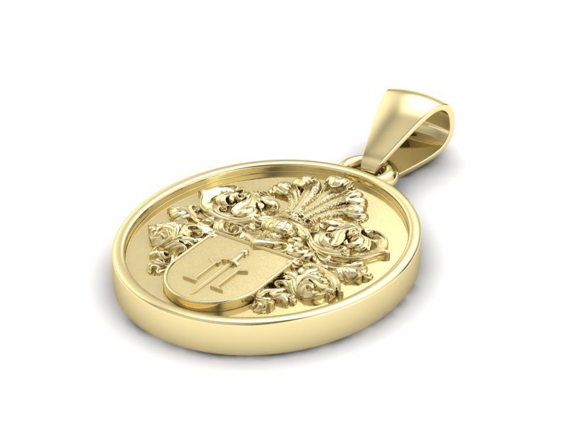 Wisiorek z herbem ekskluzywny złoty symbol tradycji - w2031z - 2