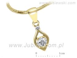 Złota zawieszka Wisiorek z brylantami żółte złoto - w3009z