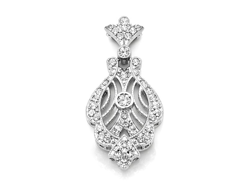 Zawieszka z diamentami w białym złocie - wis_lan_bry_032_750 - 1