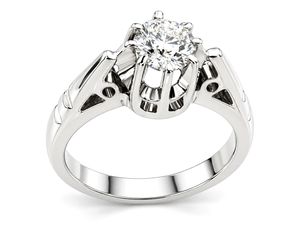 Pierścionek z diamentem w białym złocie