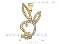 Króliczek - złoty wisiorek pełen uroku od Lisiewski - z633w