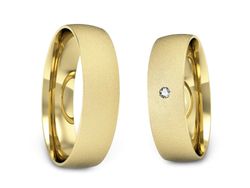 Obrączki z diamentem złote żółte złoto 14k - zo250zms