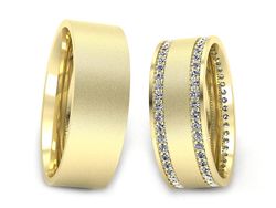 Obrączki z diamentami żółte złoto 14k - zszer7mm_080ct_750