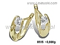 Kolczyki z żółtego złota z brylantami ~0,50ct P1/H z certyfikatem autentyczności, próba 585, masa ~3g.