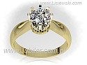 Pierścionek z białego i żółtego złota z brylantem ~0,5ct Si1/H z certyfikatem autentyczności, próba 585, masa ~3,5g.